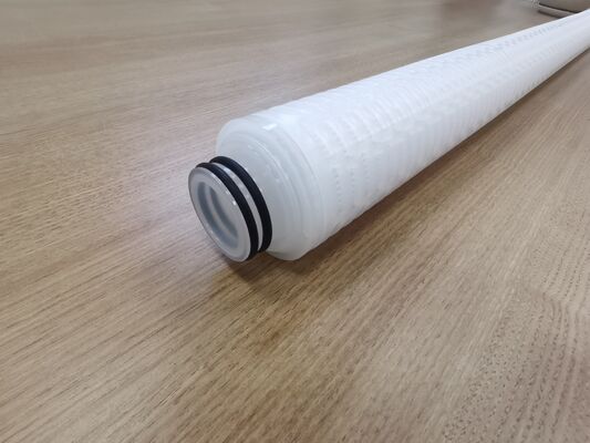 Niestandardowy PTFE pleated Filter Cartridge z PTFE Membrane dla wysokiej przepływu chemicznej i wysokiej czystości Filtracji płynu