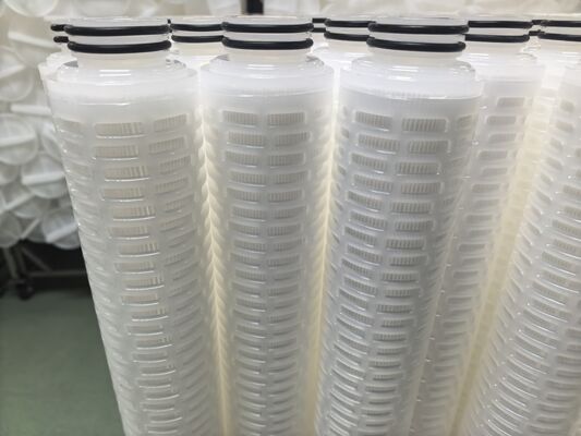 40-calowy plisowany wkład filtracyjny z PTFE z membraną PTFE do filtracji substancji chemicznych o wysokim natężeniu przepływu i cieczy o wysokiej czystości