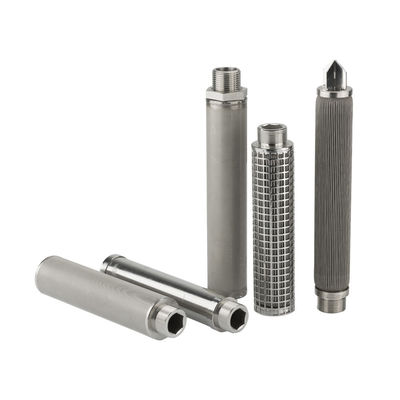 Kartusz filtracyjny metalowy serii PHSV ze spiralnym żebrem spawalniczym i drutem w kształcie litery V do filtracji wysokiej wytrzymałości