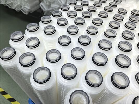 40-calowy plisowany wkład filtracyjny z PTFE z membraną PTFE do filtracji substancji chemicznych o wysokim natężeniu przepływu i cieczy o wysokiej czystości